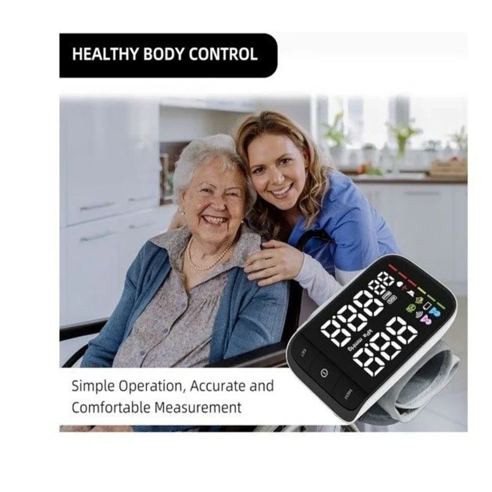 Blood Pressure Wrist Machine - Black/White